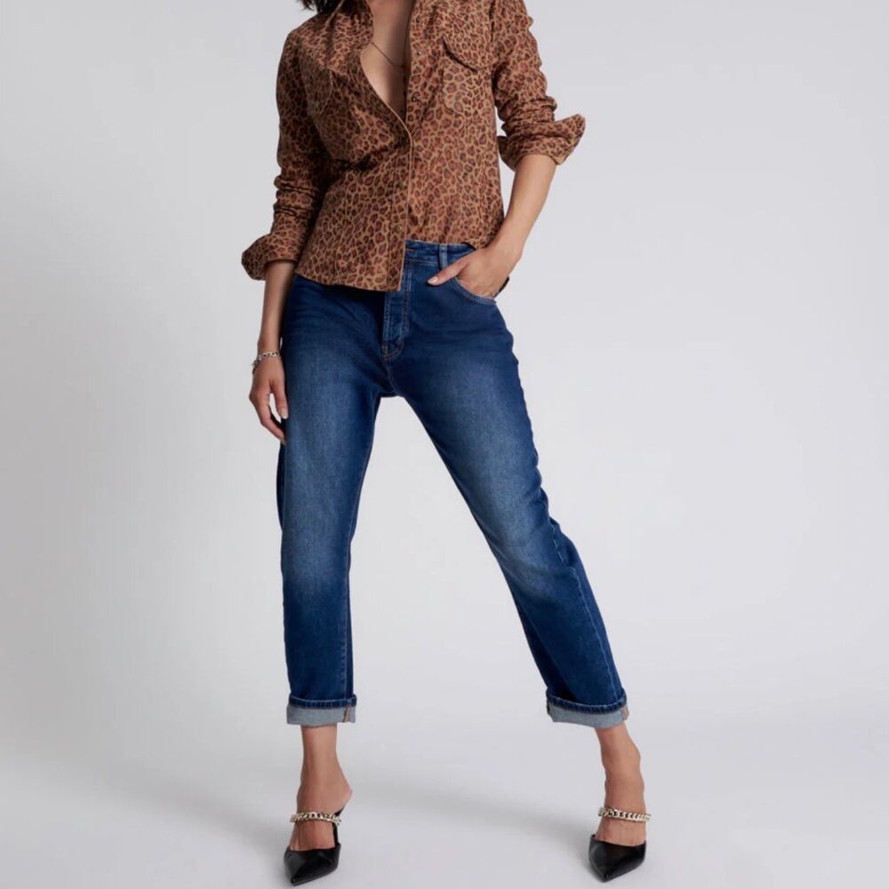 NWT One Teaspoon LUXE POWER BLUE BANDIT RELAXED JEANS